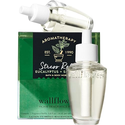 Bath and Body Works New Look! Aromatherapy Stress Relief - Eucalyptus and Spearmint Wallflowers 2-Pack Refills