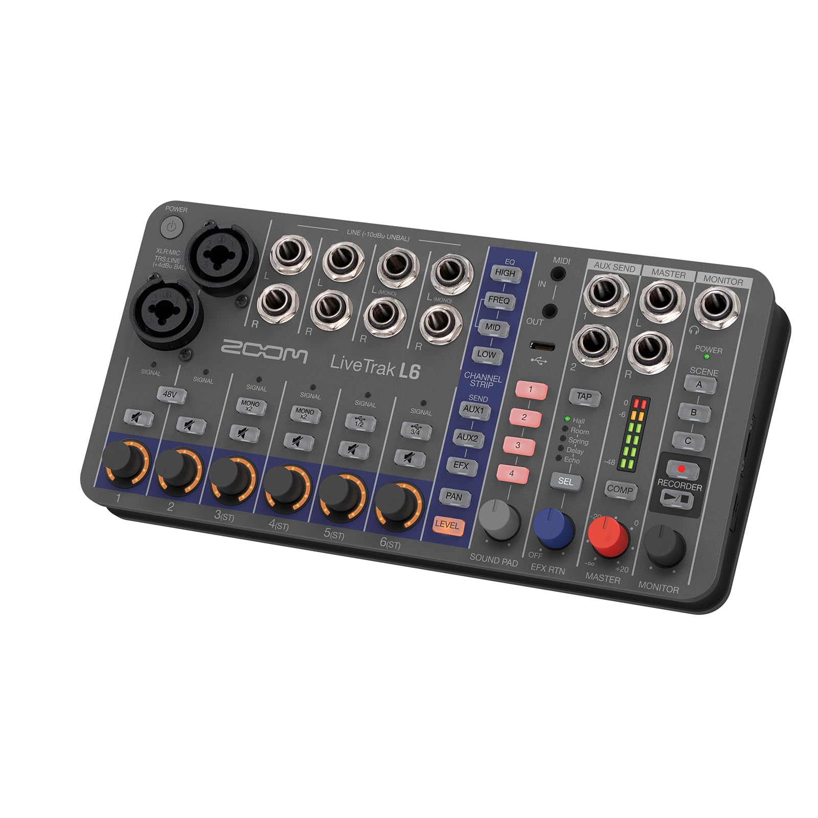 Amazon | ZOOM ズーム L-6 デジタルミキサー 32bitフロート録音 10