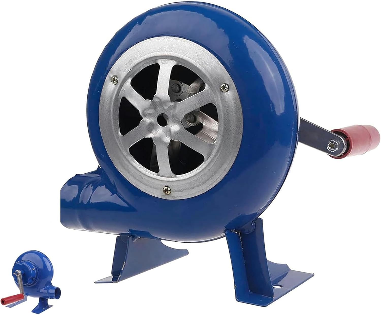 Hand Crank Blacksmith Forge Blower -Manual Iron Gear BBQ Blower, Hand BBQ Fan Air Blower Fast Fire Starter Portable Manual Hand Crank Bellows, for Outdoor Picnic Camping Cooking Tool(350W)