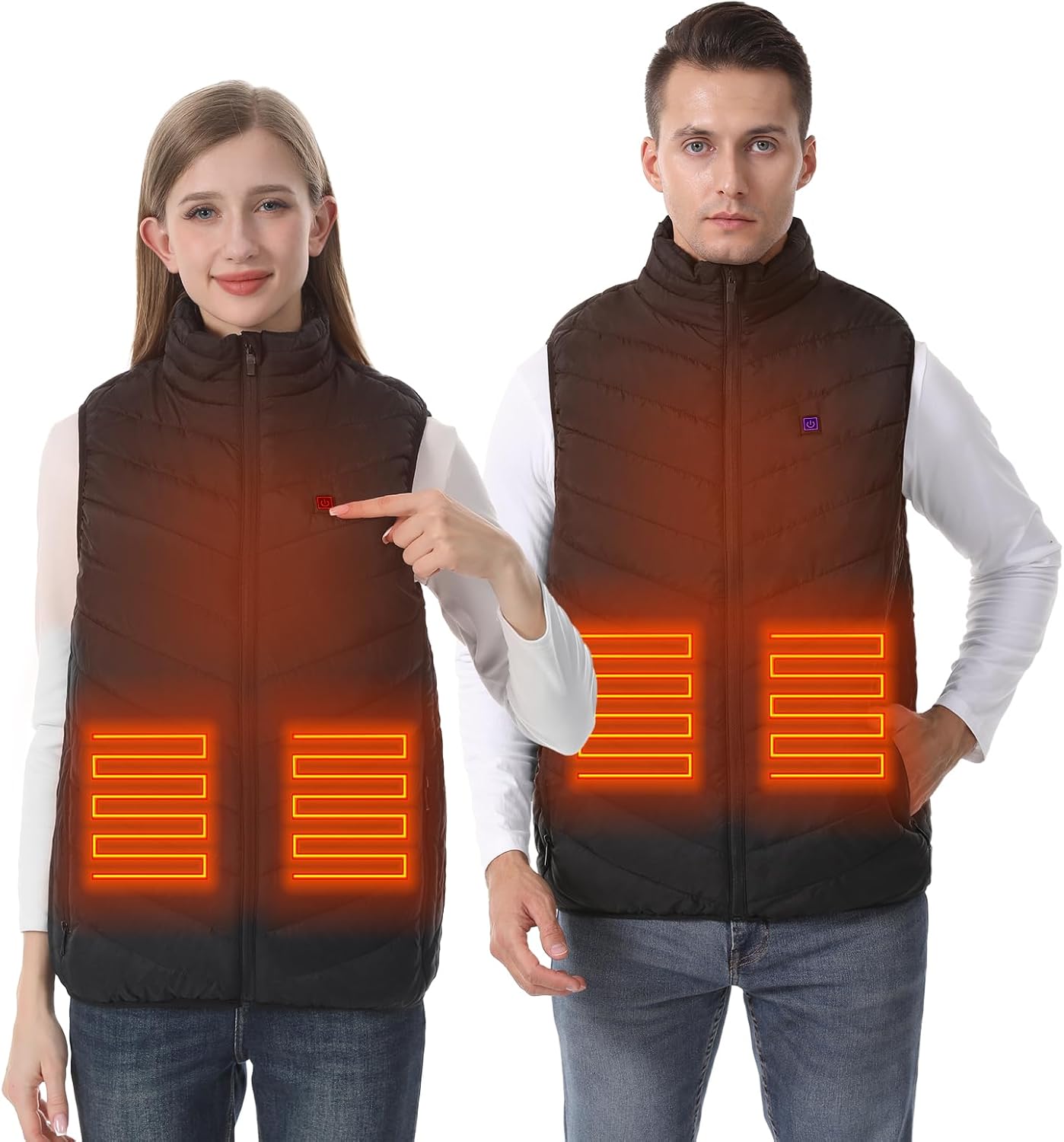 Women and Men Heated Vest with 9 Heating Zones, Lightweight Heating Vest for Winter (Battery Pack Not Included) - Image 2