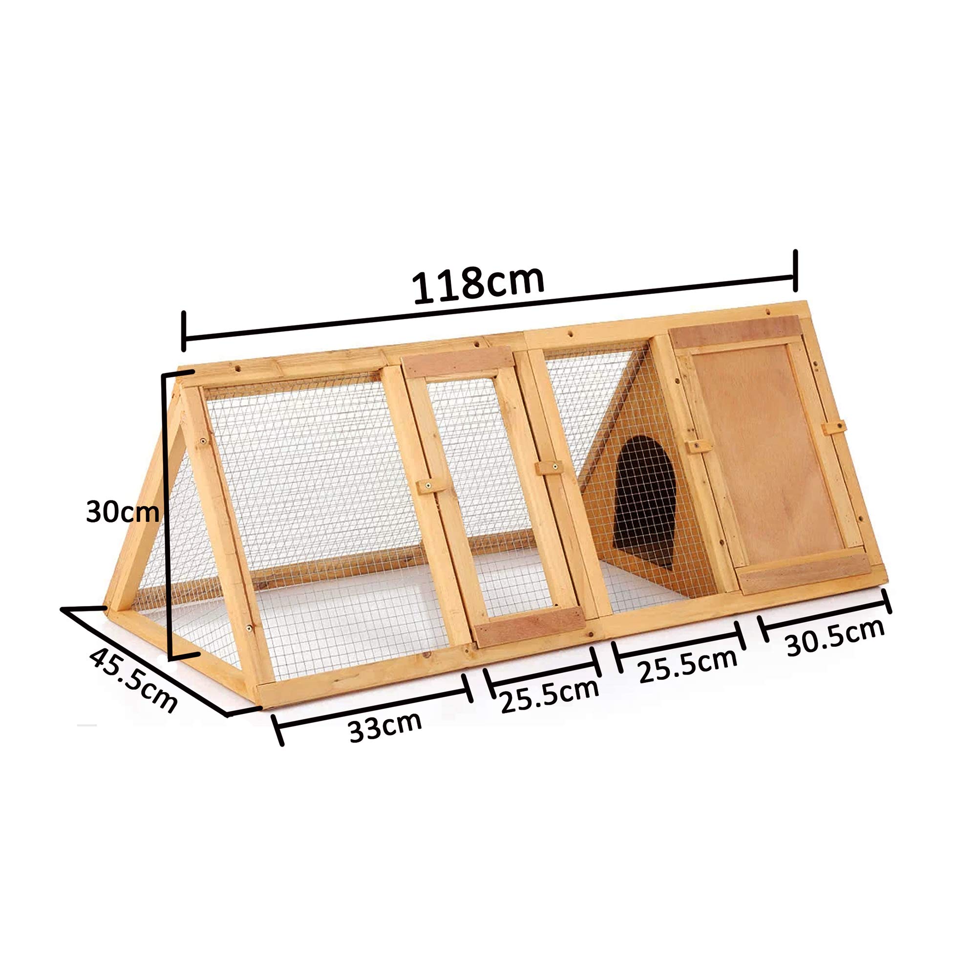 Buy garden mile® Large Wooden Rabbit Hutch Indoors Guinea Pig Run