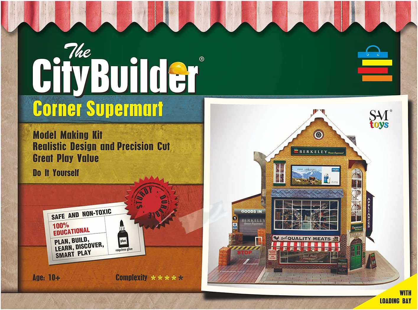 Cardboard Supermart Model Making Kit, Multicolour