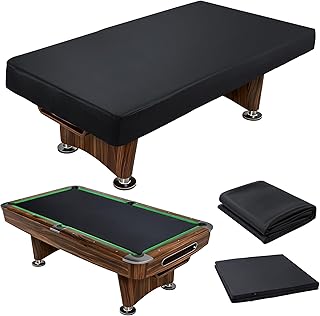 BALAPET Heavy Duty Leatherette Pool Table Cover and Insert Mat Set, Waterproof & Tearproof Indoor & Outdoor Billiard Table Cover, Foldable Foam Pool Table Insert for Table Conversion Topper