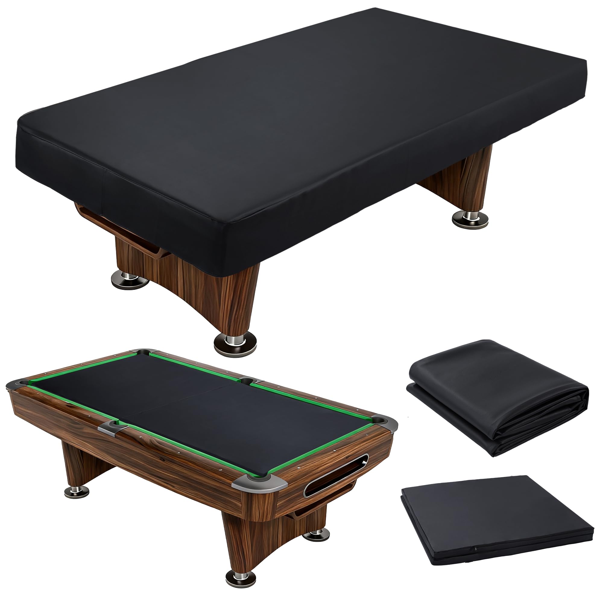 Cubierta de mesa de billar para interior y exterior con tapete de inserción 8
