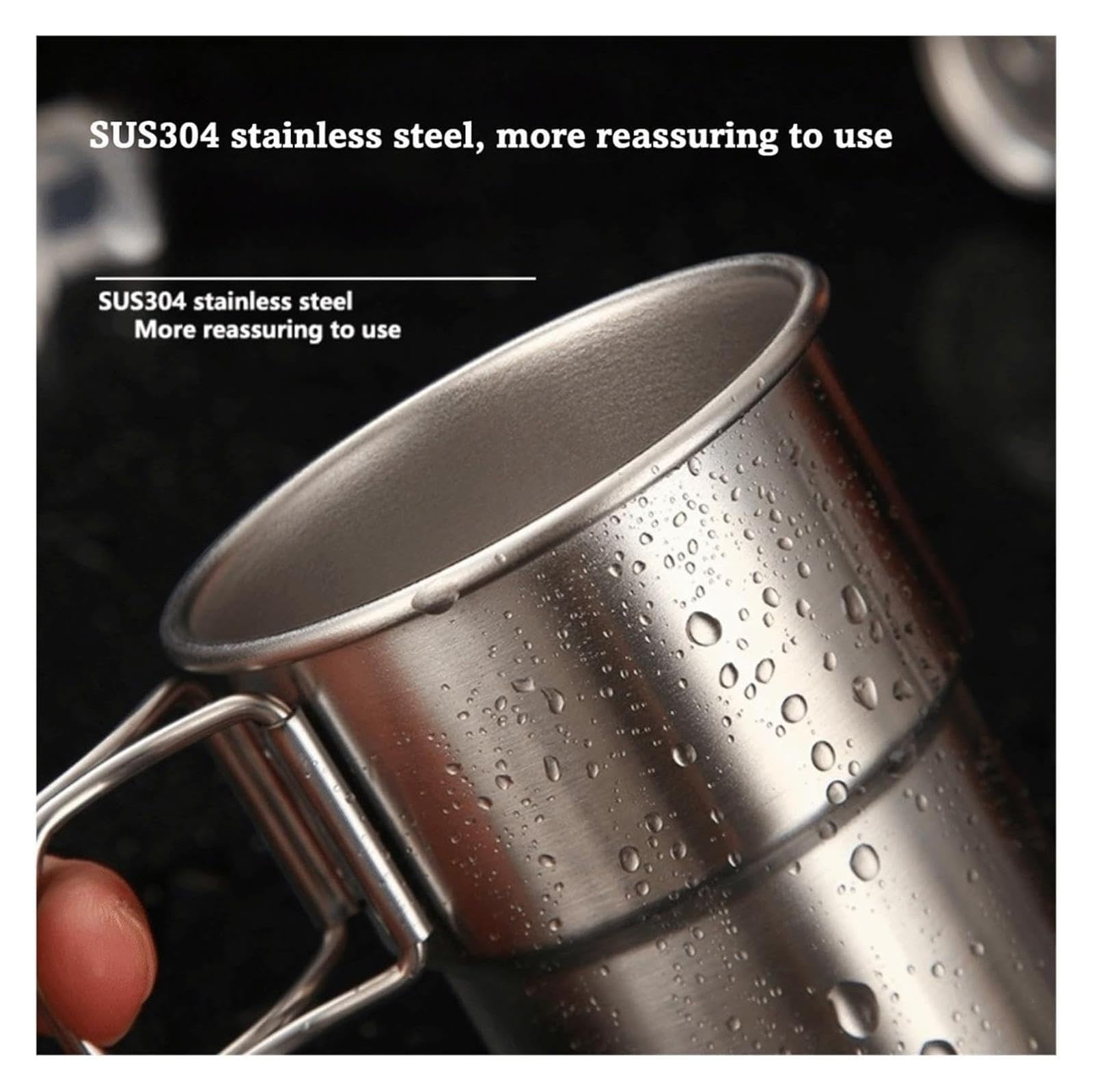 1 Taza Plegable de Acero Inoxidable 304