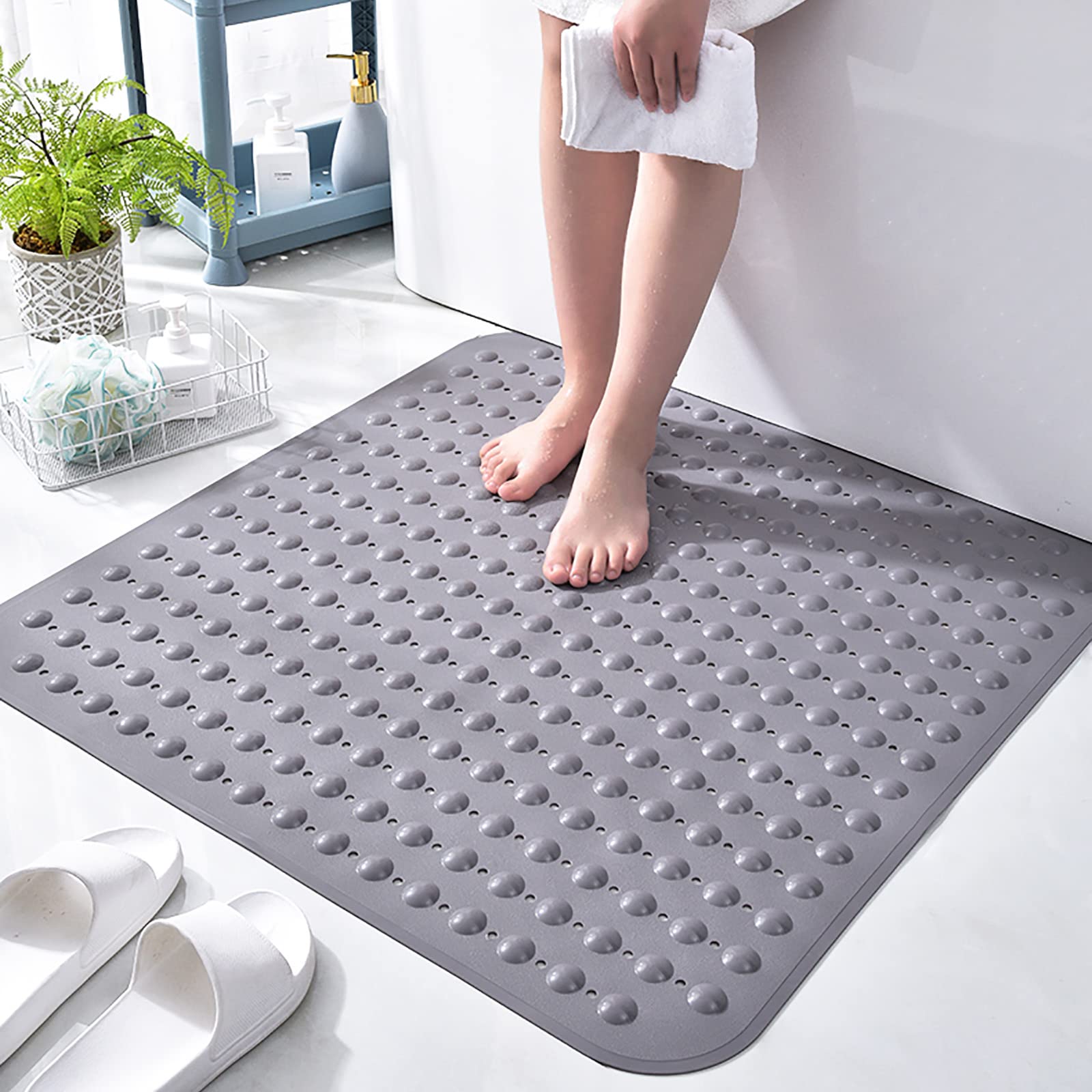 Alfombra de baño lavable a máquina que evita resbalones en la ducha