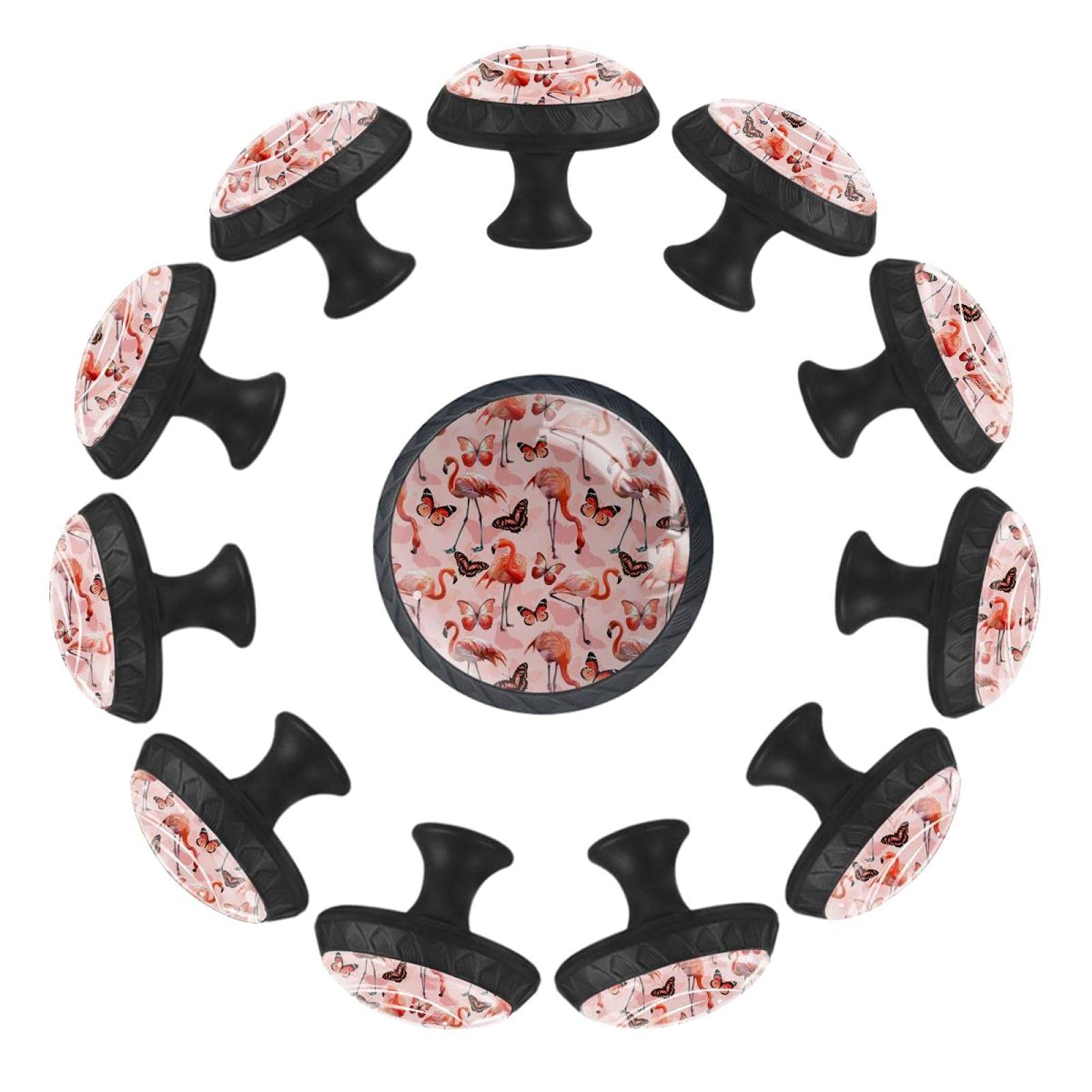 Boutons de meuble enfant flamant rose pour crèche et salle de jeux