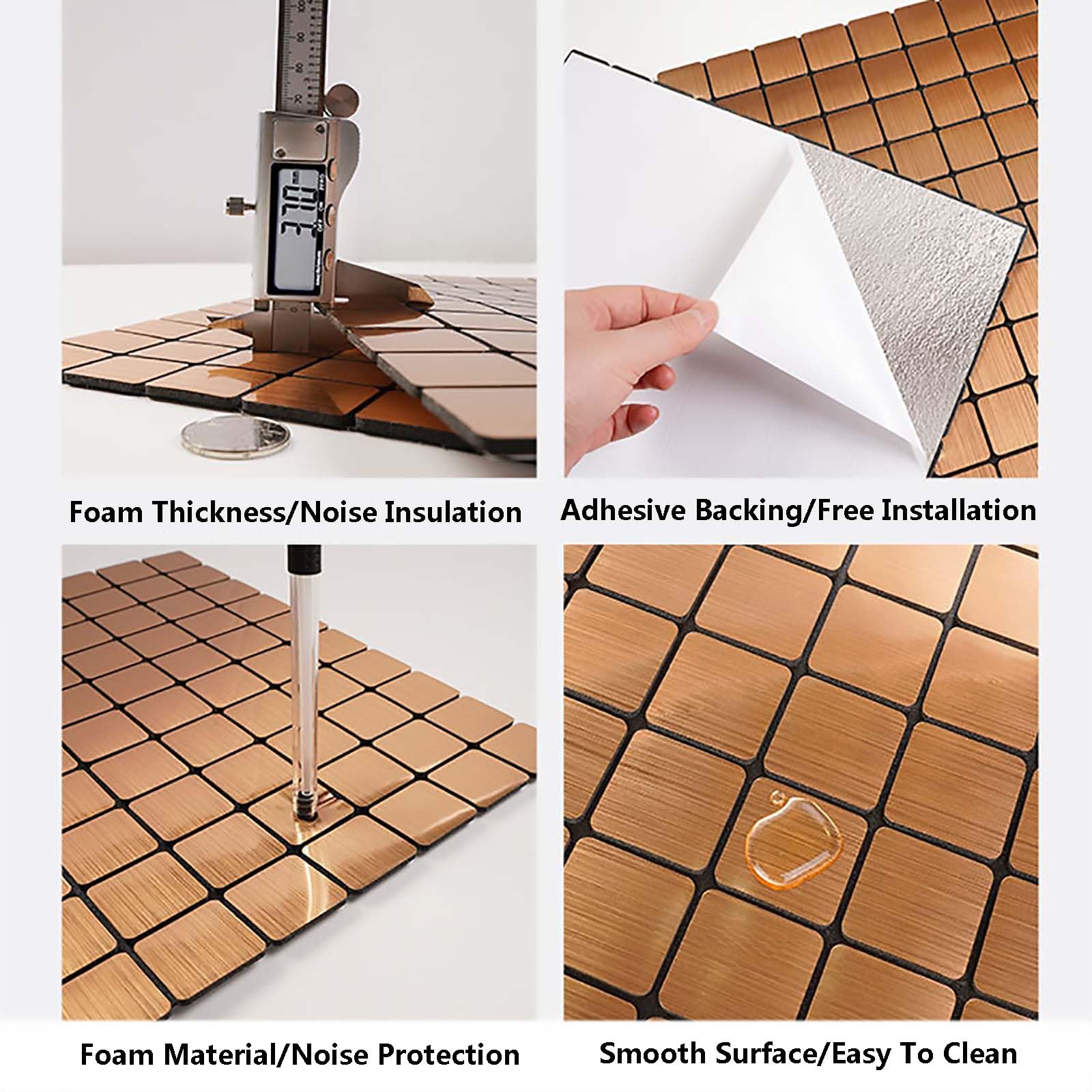 HAILM Dekoracyjne Panele Scienne 3D, Teksturowane Płytki Scienne 20 Sztuk/Zestaw, 1,8 Sqm, Naklejki Scienne Efekt 3D Dekoracja Scienna Domowa, DIY Można Wyciąć Skórkę i Sztyft