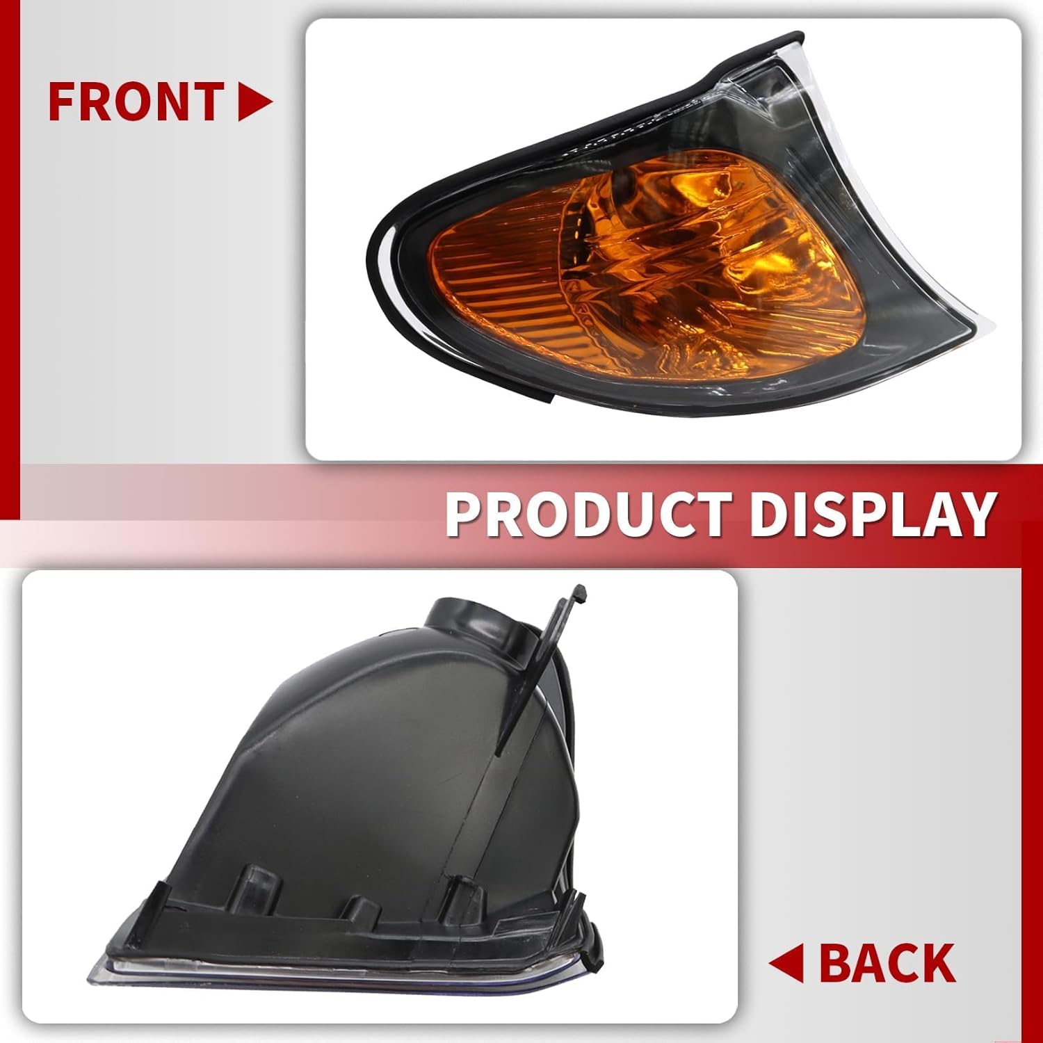 Pair Turn Signal Corner Light Compatible with E46 3 Series 325i 325Xi 330i 330Xi 2002-2005 Amber Left Right Front Park Signal Corner Lamp 63137165859 63137165860