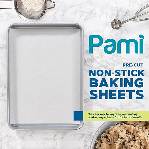 Miniatura 2 de PAMI Hojas de galletas desechables antiadherentes para hornear, 200 hojas de papel pergamino precortadas (12 x 16 pulgadas) para cocinar, horno,
