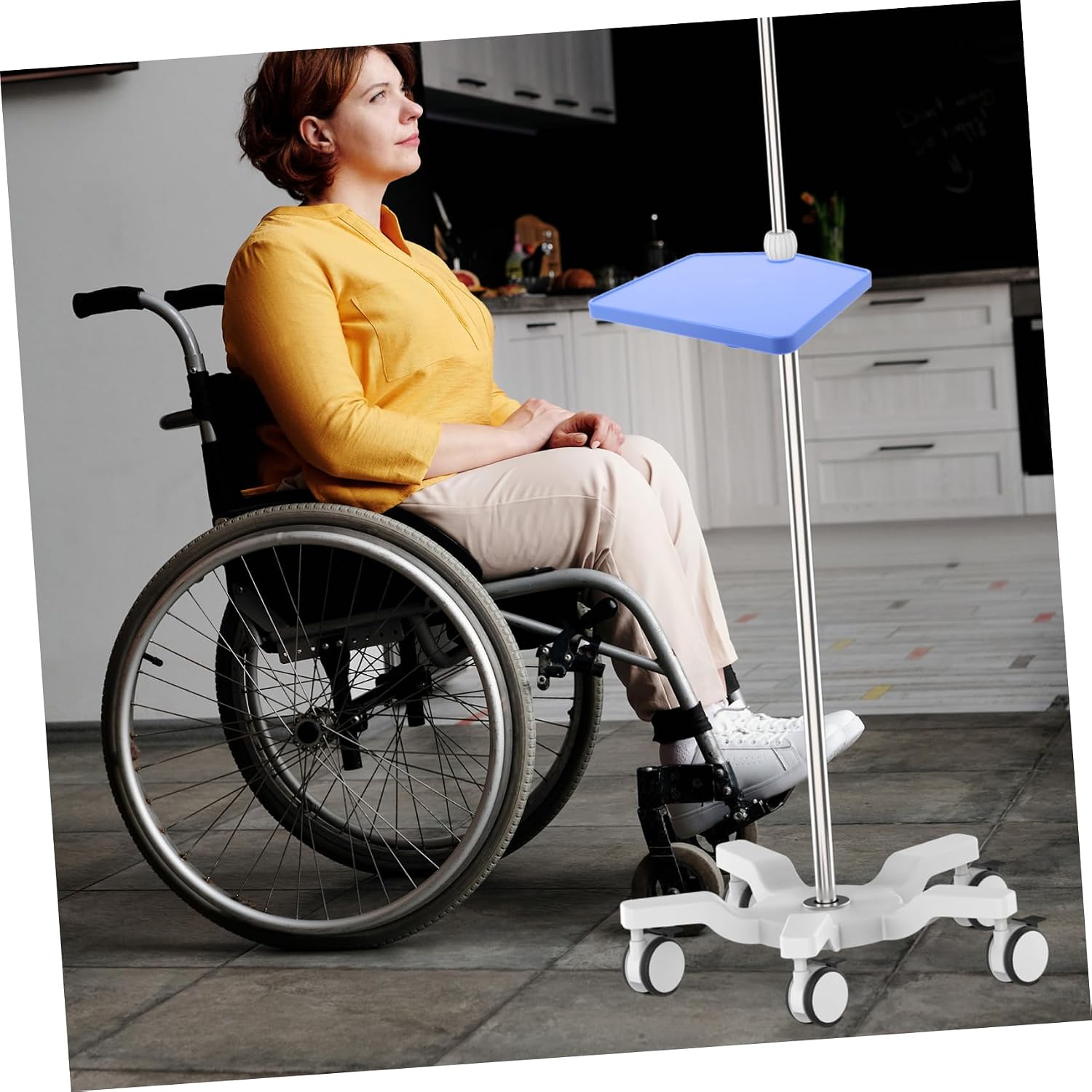 Versatile Storage Tray for Infusion Stands Durable Drip Bag Holder Lightweight and Portable Iv Stand Replacement Plate for Use