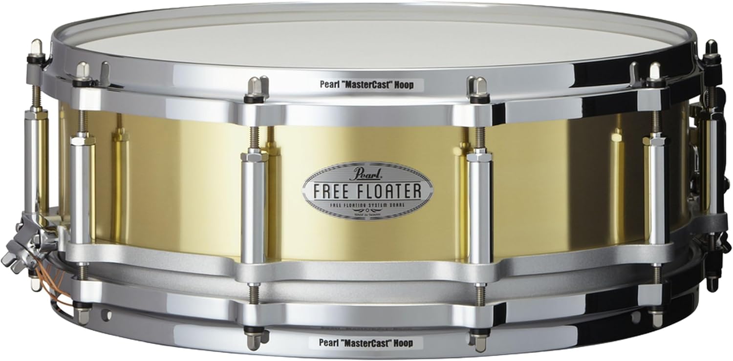 Pearl FTBR1450 14 x 5 Inches Free Floater Snare Drum - Brass