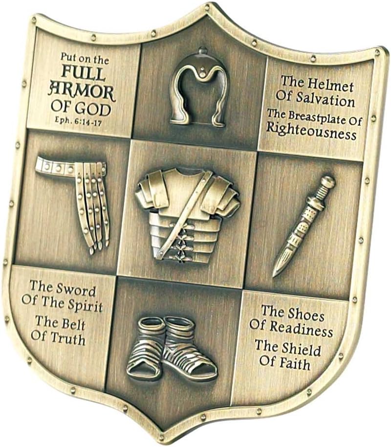 Dicksons Full Armor of God Ephesians 6 Shield Shape 3.5 inch Table Top Sign Plaque - Amazon product rated Grade B