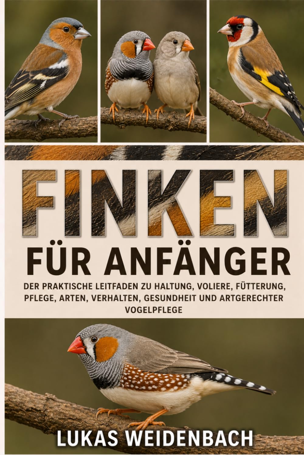 Finken für Anfänger: Der praktische Leitfaden zu Haltung, Voliere, Fütterung, Pflege, Arten, Verhalten, Gesundheit und artgerechter Vogelpflege