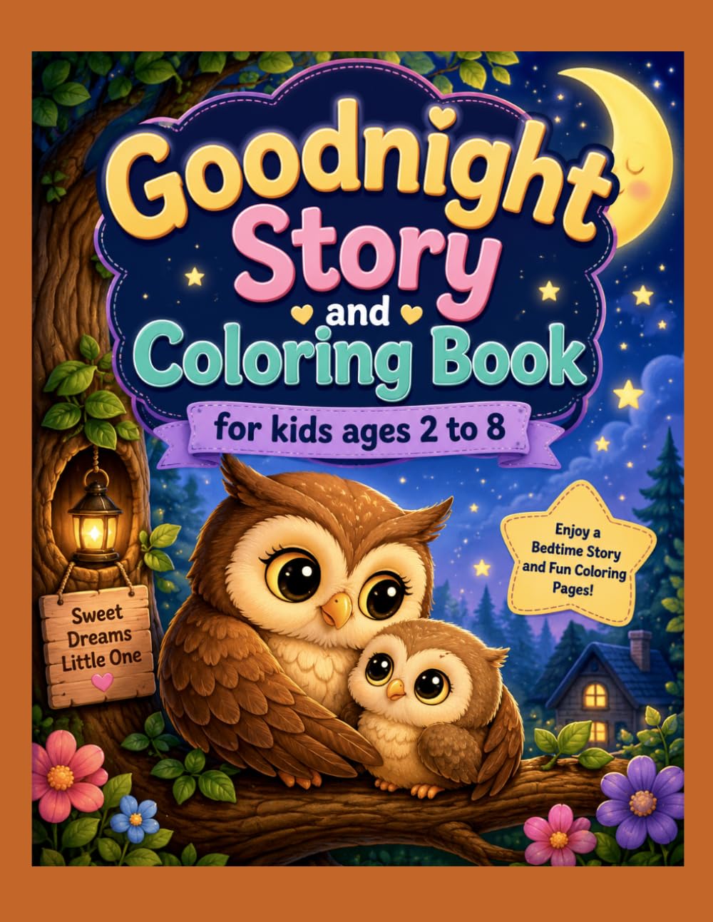 Goodnight Owl Stories & Coloring Book for Kids Ages 2–8