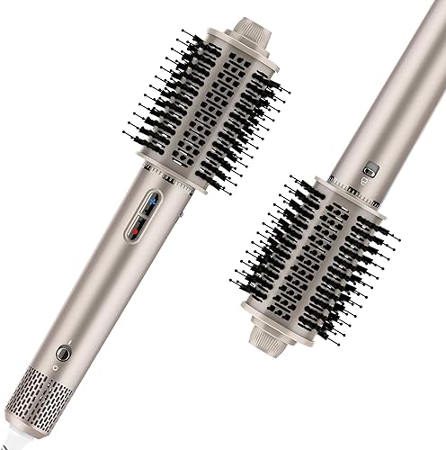 Miniatura 8 de Cepillo secador de pelo de 1400 W - Estilizador redondo de aire caliente con alta velocidad para soplar y peinar el cabello