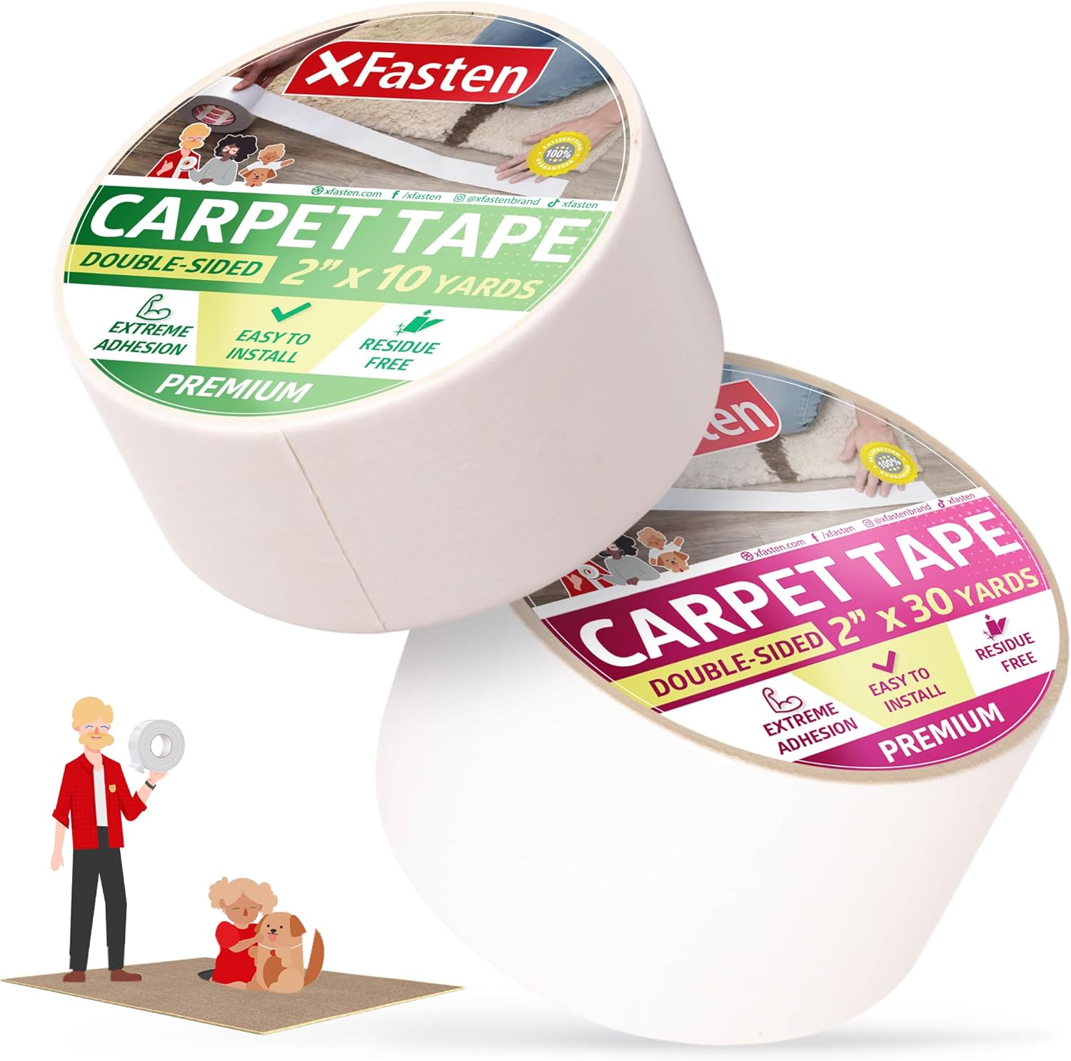 Double Sided Carpet Tape For Area Rugs -Rug Tape 2 Barbados | Ubuy