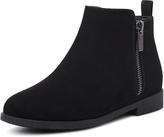 Harvest Land Girl Boots Kids Ankle Boots Warm Side Zipper Low Heel Short Booties&hellip;