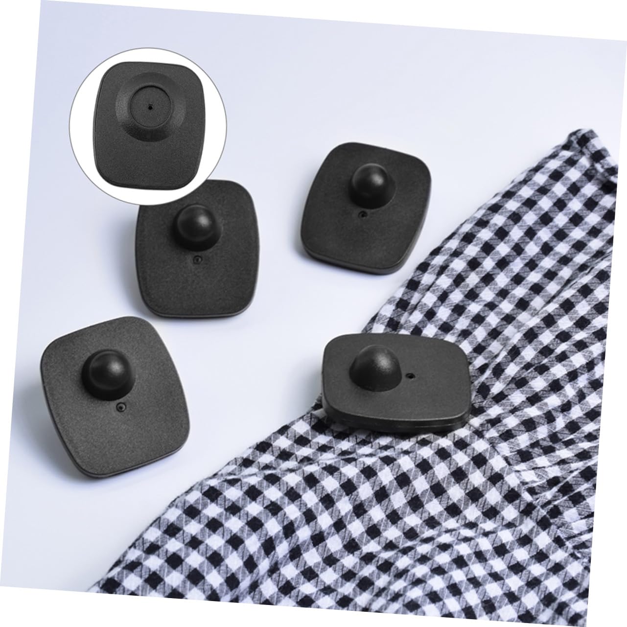 Gogogmee 30 Pezzi Tag di Sicurezza per Abbigliamento in Abs Nero Antifurto Superficie Liscia senza Bave, per Negozi di Scarpe e Valigie