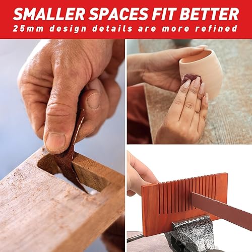 Miniatura 4 de Rollo de tela de esmeril, 6 granos 1'' x 19.7' rollo de papel de lija 80 120 240 320 400 600 tela de esmeril para metal, madera, muebles