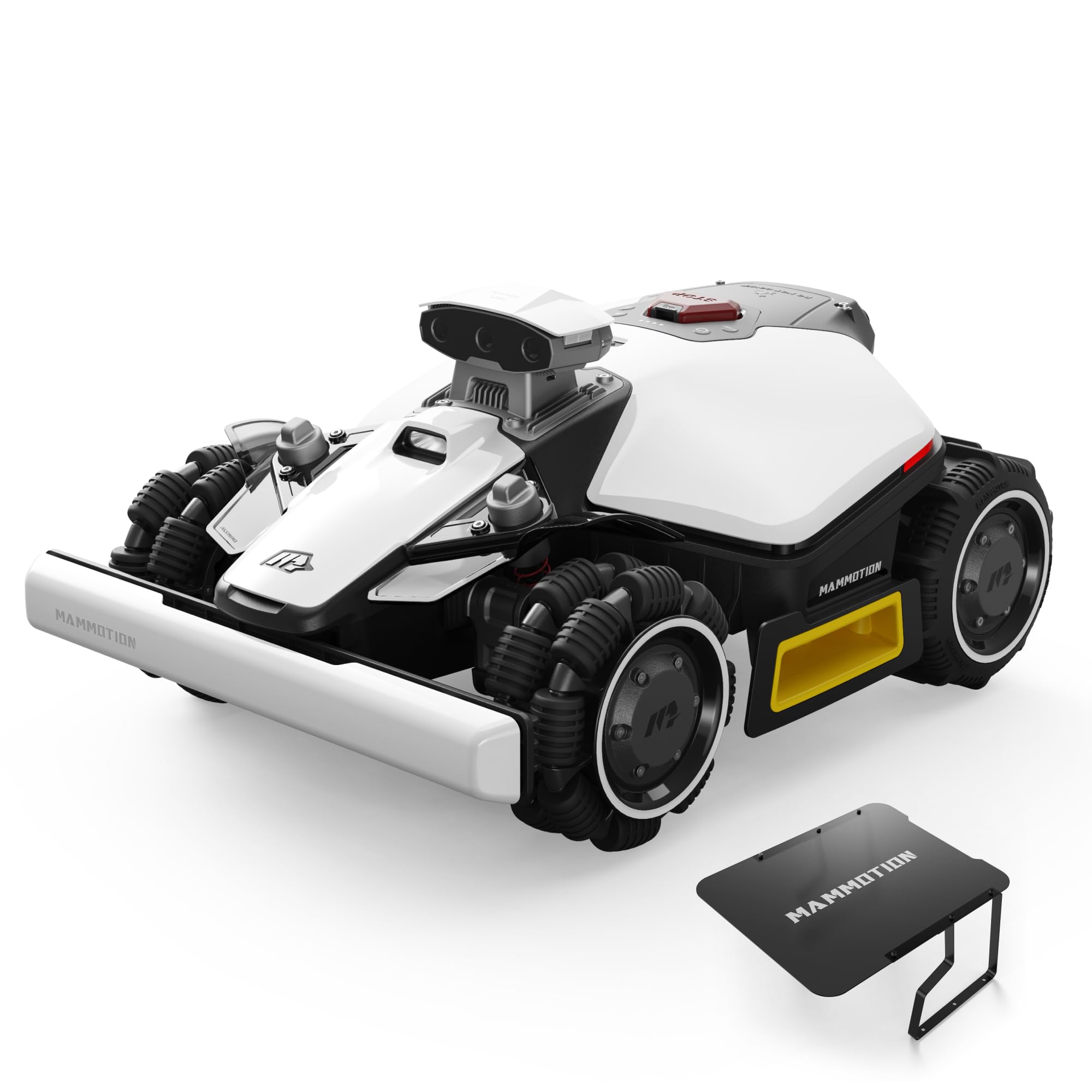 MAMMOTION LUBA Mini 2 AWD 1000 Robot Cortacésped con Garaje Mini | Visión AI Tri-Camera y Posicionamiento NetRTK, Mapeo Automático, DropMow, Pendiente 80%, sin Cable Perimetral