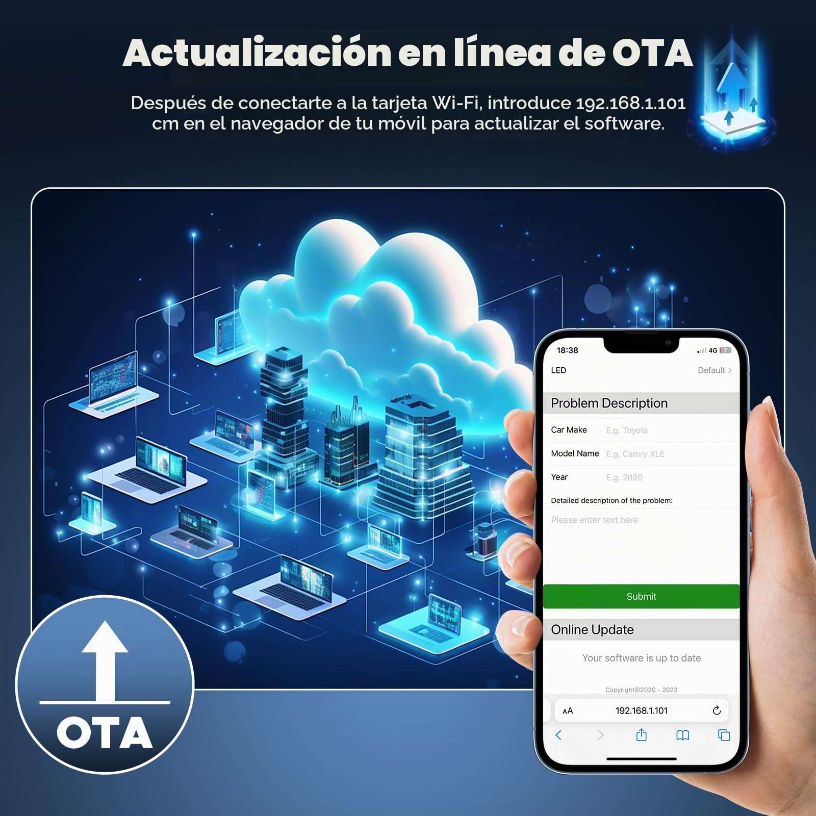 LAMTTO Adaptador Carplay Inalámbrico 2 en 1 Carplay Android Auto con y USB-C/A, Plug & Play, Conexión Fluida y Estable, Sin latencia, Wireless Compatible con iOS 10+/Android 11+ y