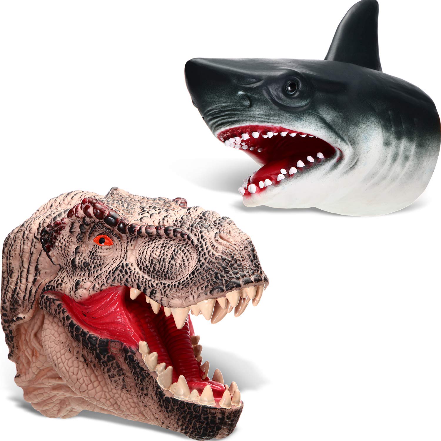 Buy Blulu Tyrannosaurus Rex Duel Prehistoric Shark Hand Puppet Set Role