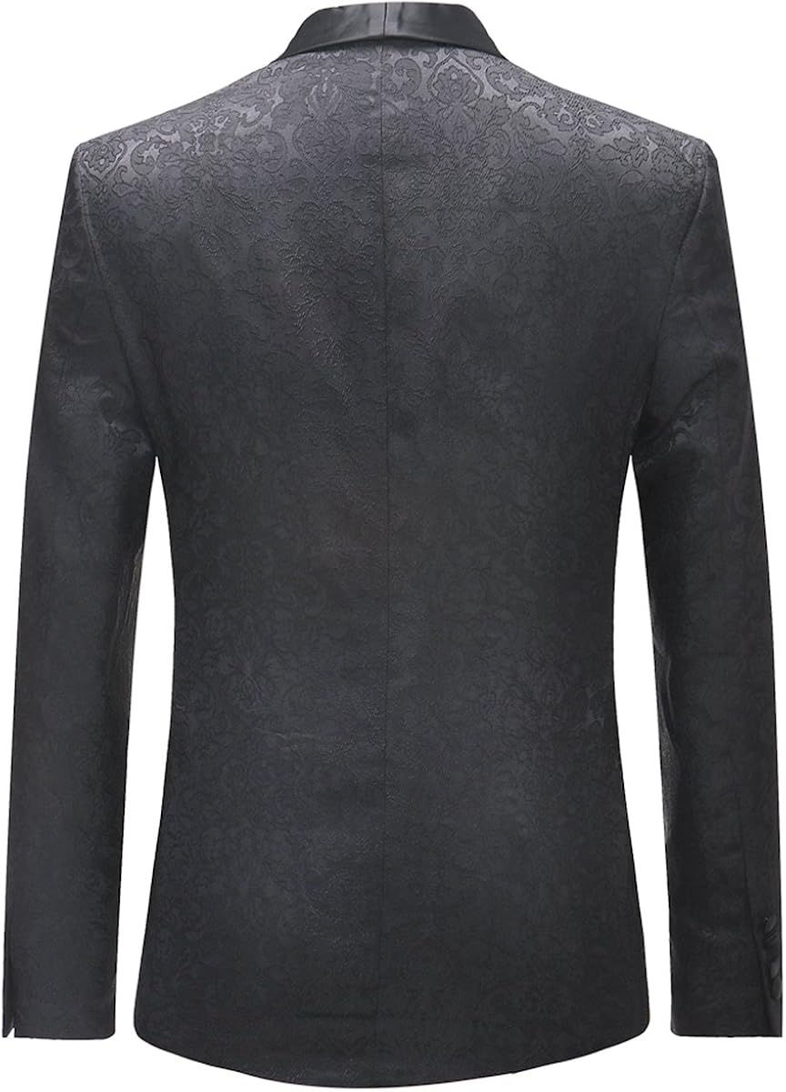 Boyland Mens 3 Piece Tuxedos One Button Wide Shawl Lapel Formal Suits