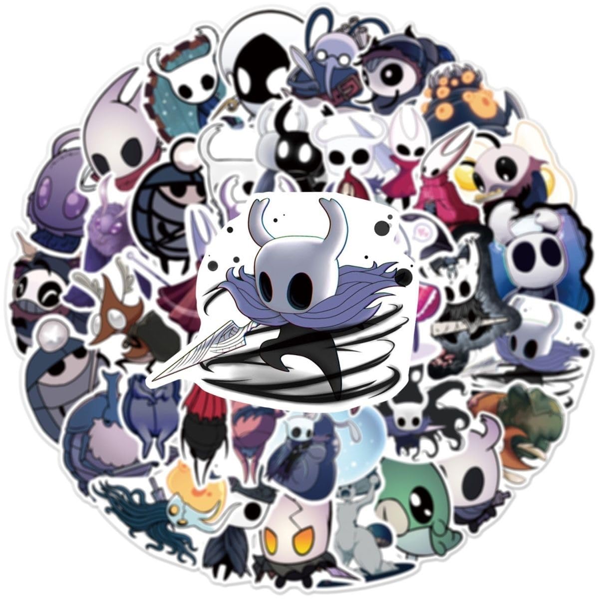 Hollows Stickers 50 Pcs - Silk Songs The Knights Figure Vinyl Waterproof Decals - Cute Knight Sticker for Water Bottle Scrapbook Skateboard Laptop — view 3