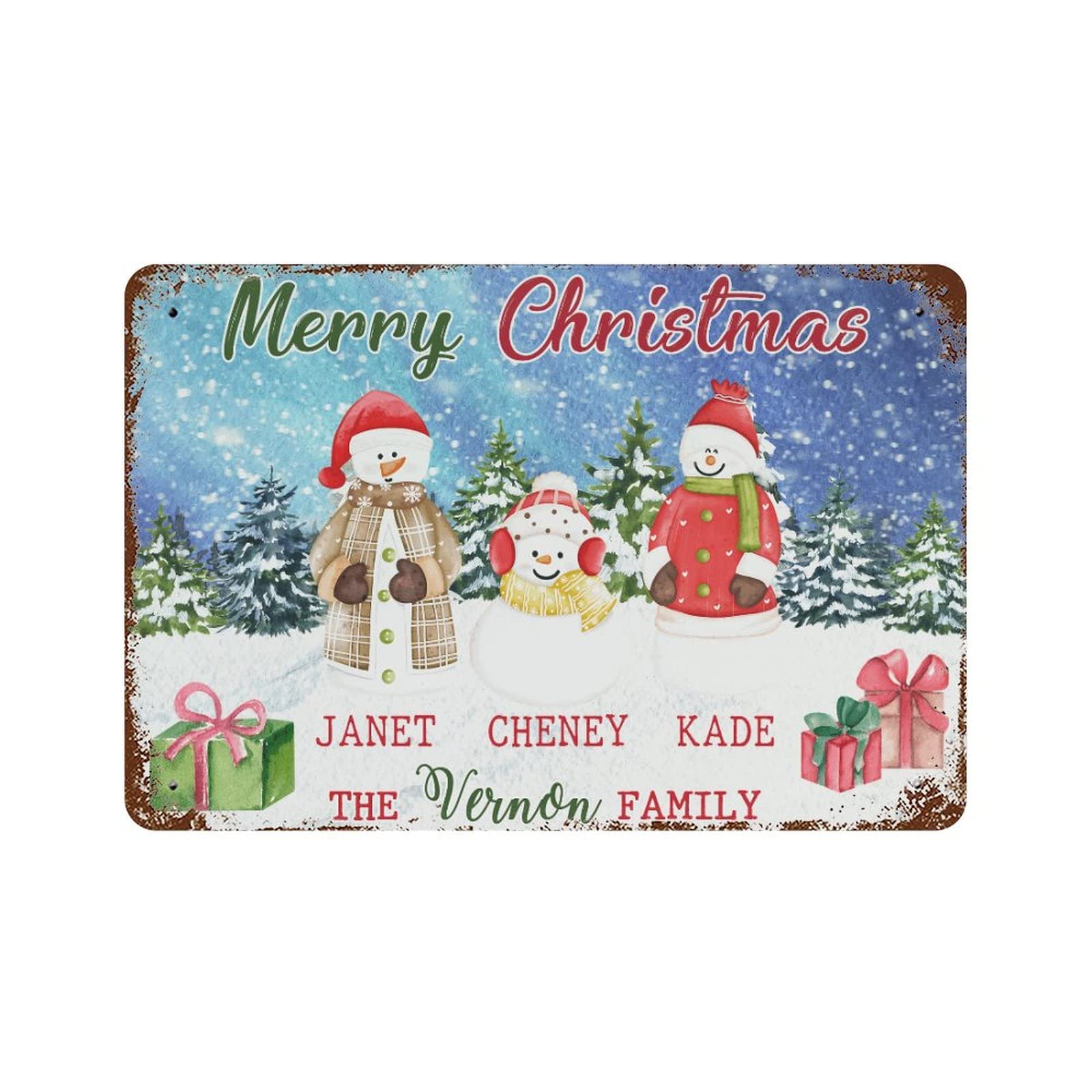 Panneau Merry Christmas bonhomme de neige pour décorer votre jardin et pelouse en hiver