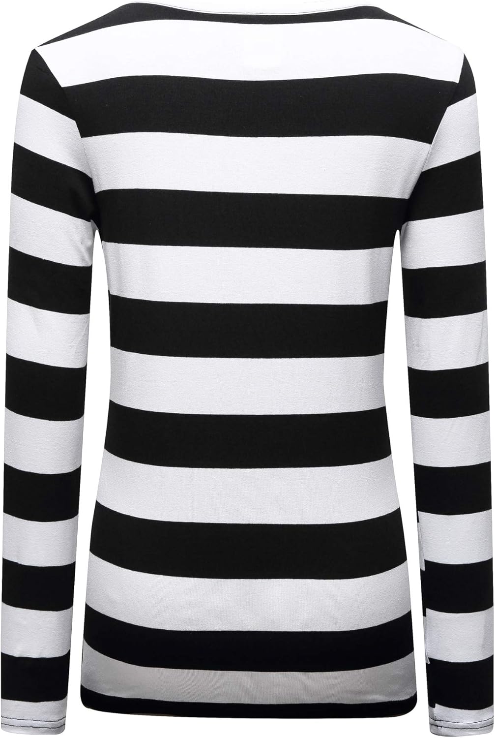 OThread & Co. Women's Long Sleeve Striped T-Shirt Scoop Neck Tee - Image 4