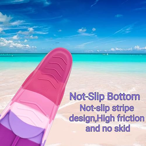 Miniatura 6 de Aletas de entrenamiento de natación, aletas de natación para niños, cómodas aletas de natación adecuadas para niños, principiantes, niñas, niños,