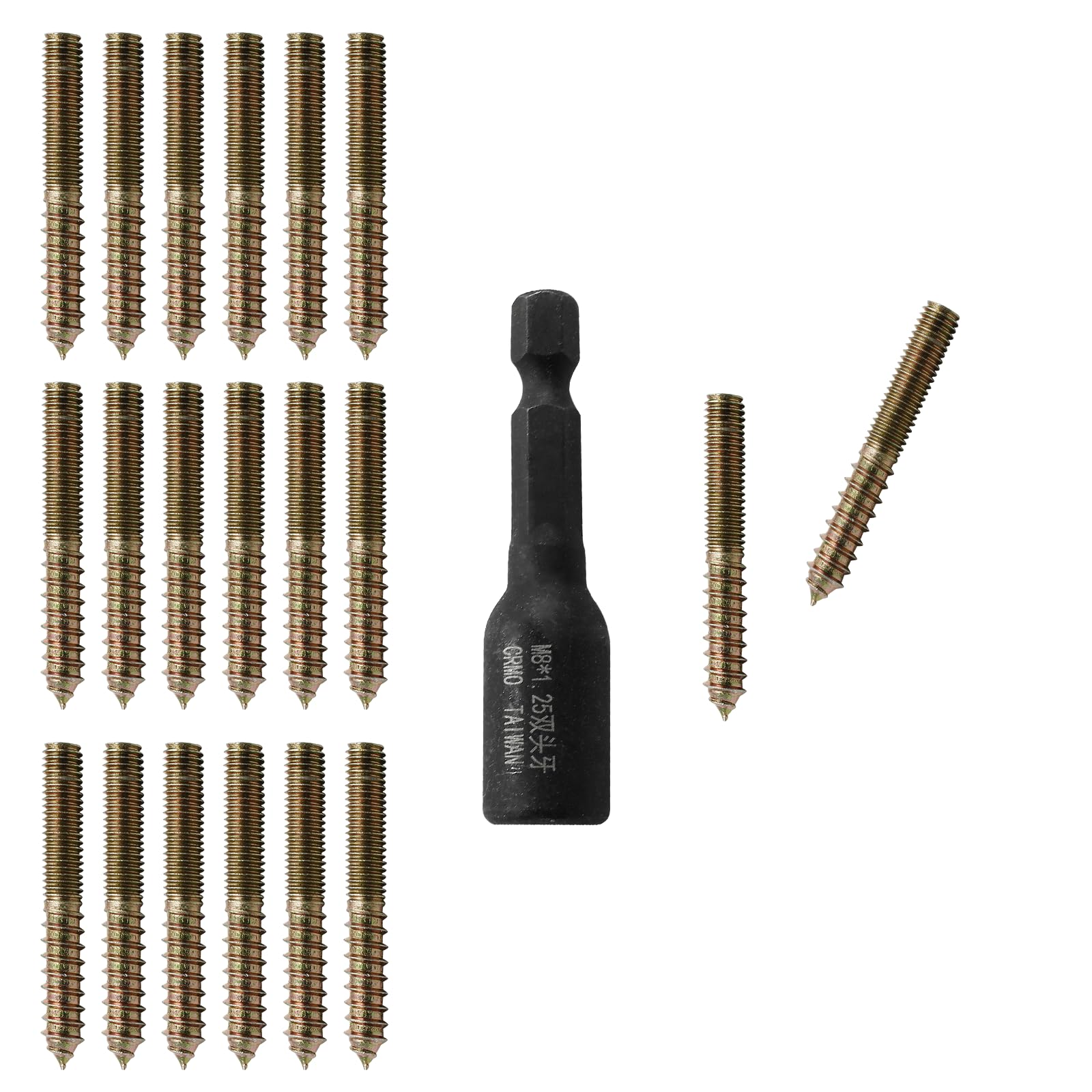 Hitefu M8 Hanger Bolts - 20 Pack -8