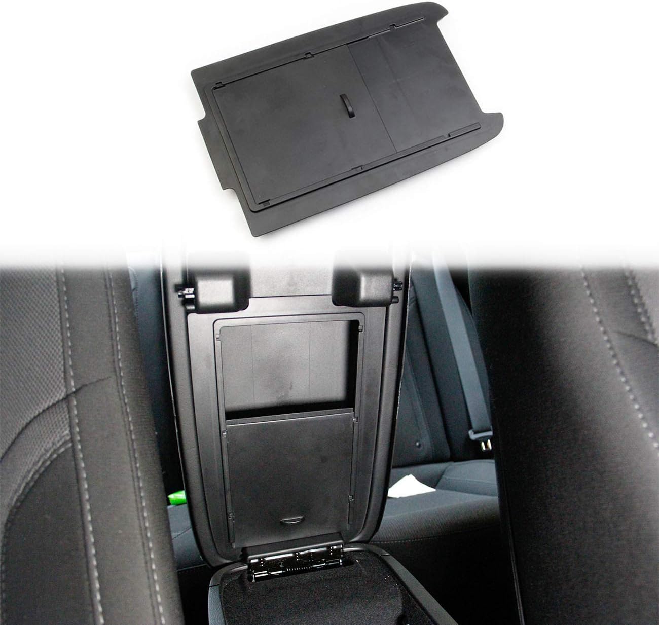 Center Console Organizer Insert Tray Armrest Box Cover Hidden Drawer for Dodge Charger 2011-2021/Chrysler 300 2015-2021