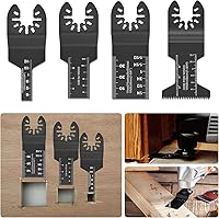 Vista 5 de Protoiya 87 cuchillas oscilantes para herramientas, multiherramienta de liberación rápida de plástico de metal de madera, accesorios con papel