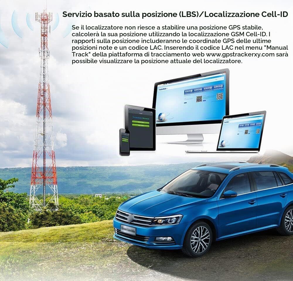Riloer GPS/GSM Inseguitore di veicoli GPS303F TK303F Allarme di movimento per porta, senza scatola al dettaglio