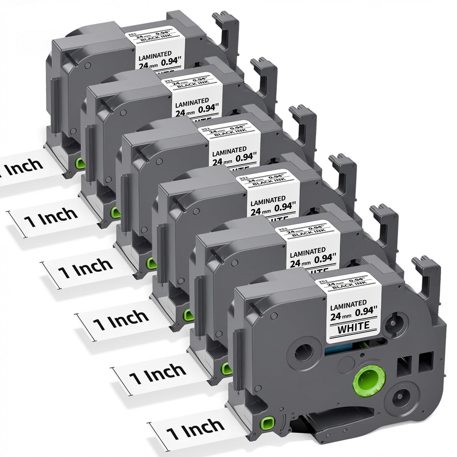 24mm 0.94 TZ Tape Compatible with Brother TZe-251 P Touch Label Maker Tape