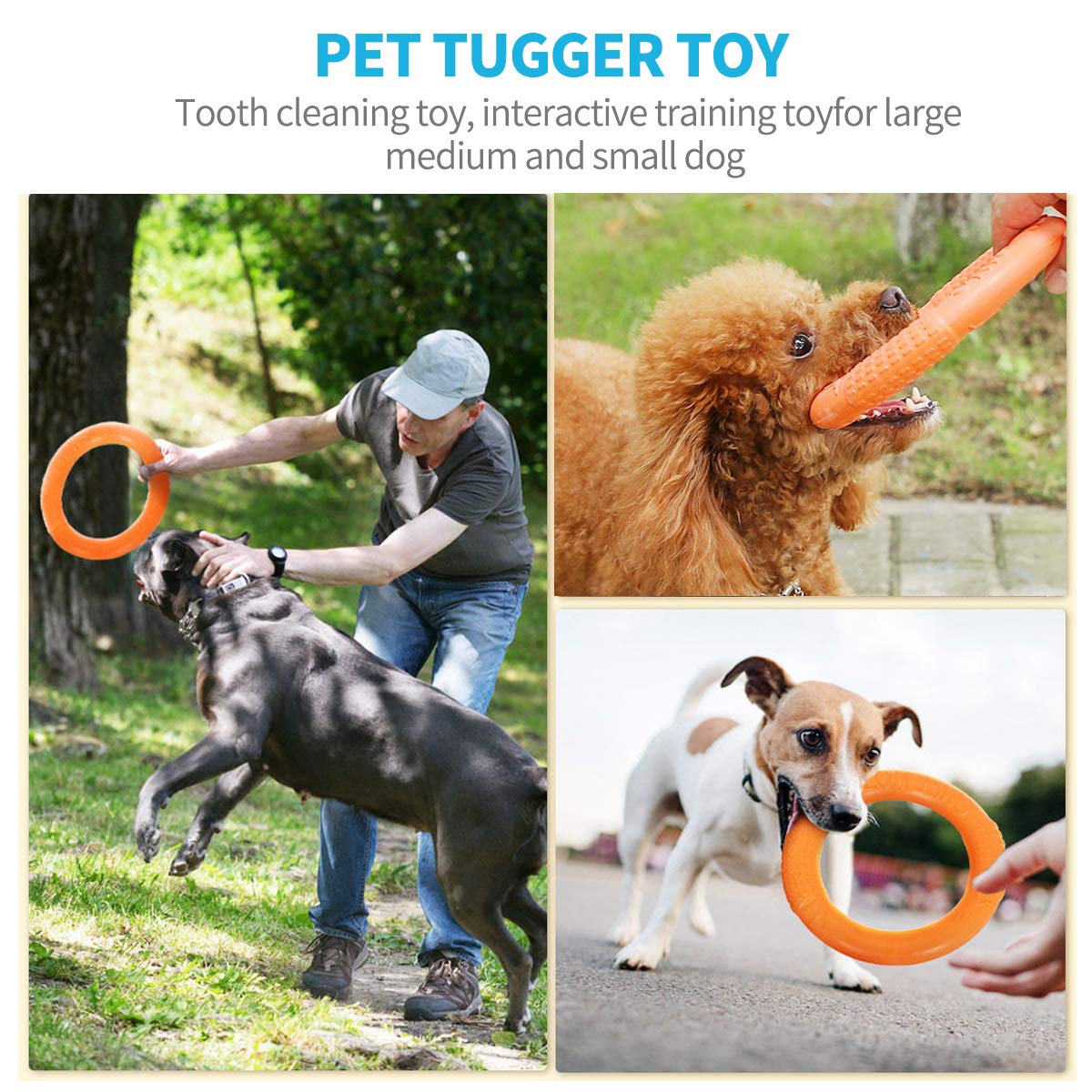 PETCUTE Gry dla zwierząt domowych dla psów pierścień frisbee pies frisbees sprowadzanie zabawki obręcze pies rzucanie pies zabawki dla dużych psów 2 sztuki