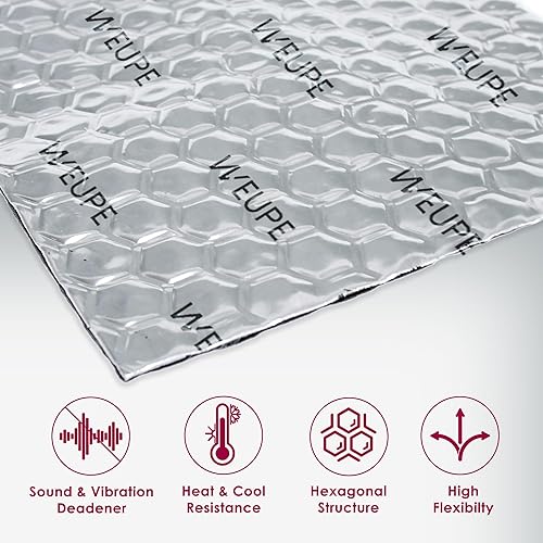 Miniatura 2 de Alfombrilla Insonorizante para Automóviles, 50 mil 18 pies cuadrados, Insonorizante Automotriz de Butilo, Material de Amortiguación de Aislamiento