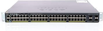 Cisco Catalyst WS-C2960X-48LPS-L 48 Port Ethernet Switch with 370 Watt PoE,Black
