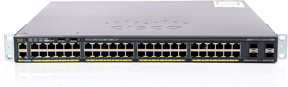 Cisco Catalyst WS-C2960X-48LPS-L 48 Port Ethernet Switch with 370 Watt PoE,Black