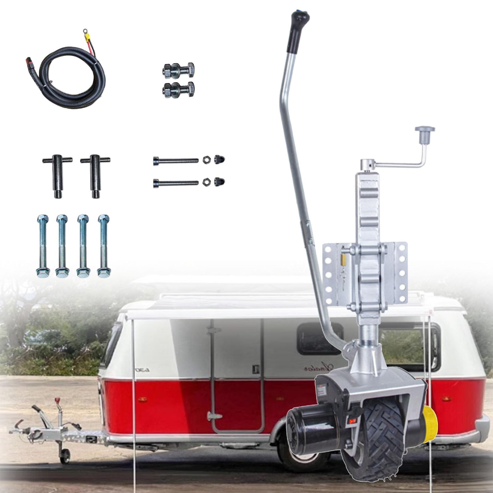 Caravan Mover Trailer Jack with Wheel, 6,000 lbs Trailer Dolly Mover