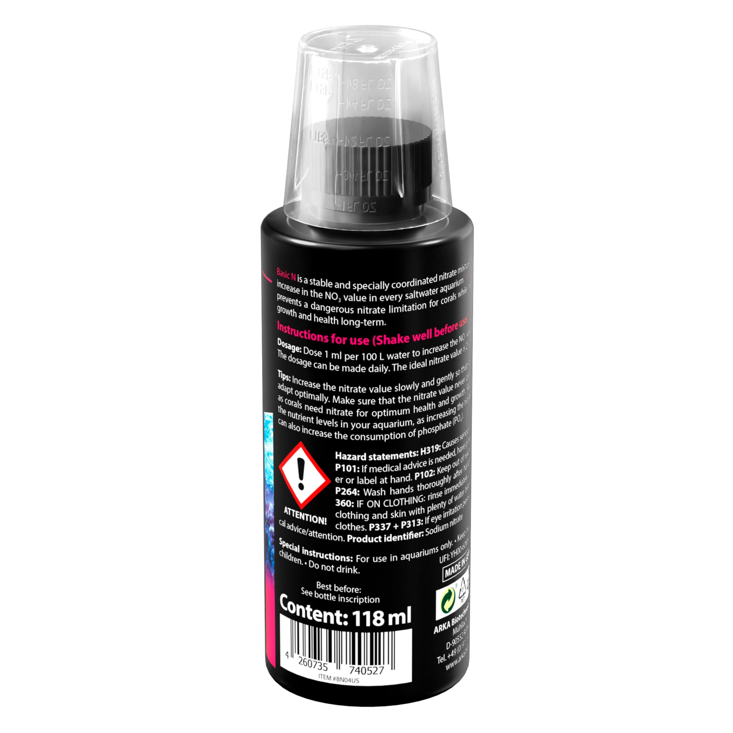 ARKA - Basic N - Nitrate Increase (118ml.), multicolor, 4oz (118ml) - Image 2