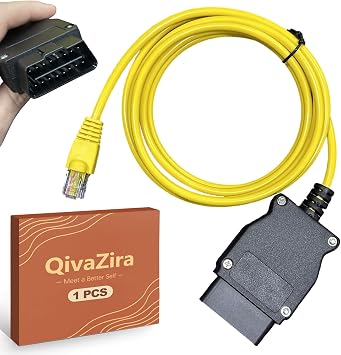 ENET OBD2 Cable for F and G Series Interface Ethernet to OBDII Adapter 6.6ft RJ45 Connector for ECU Coding Diagnostic Tools Support E SYS ISTA Bootmod3 MHD Bimmercode