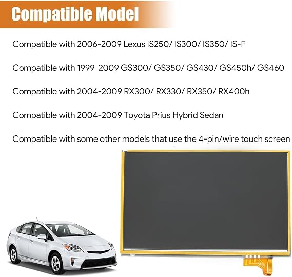 Touch Screen Glass w/o LCD LTA070B510F 7inch Fit for Toyota Lexus