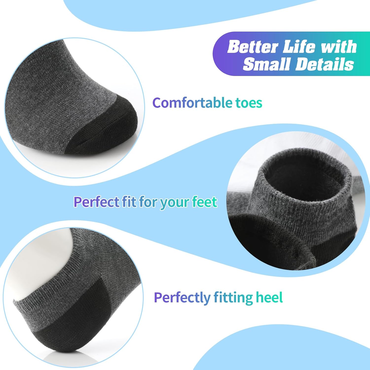 300 Pairs Mens Low Cut Ankle Socks Bulk Colormatching No Show Socks Athletic Casual Socks for Men Women Unisex Donation - Image 3