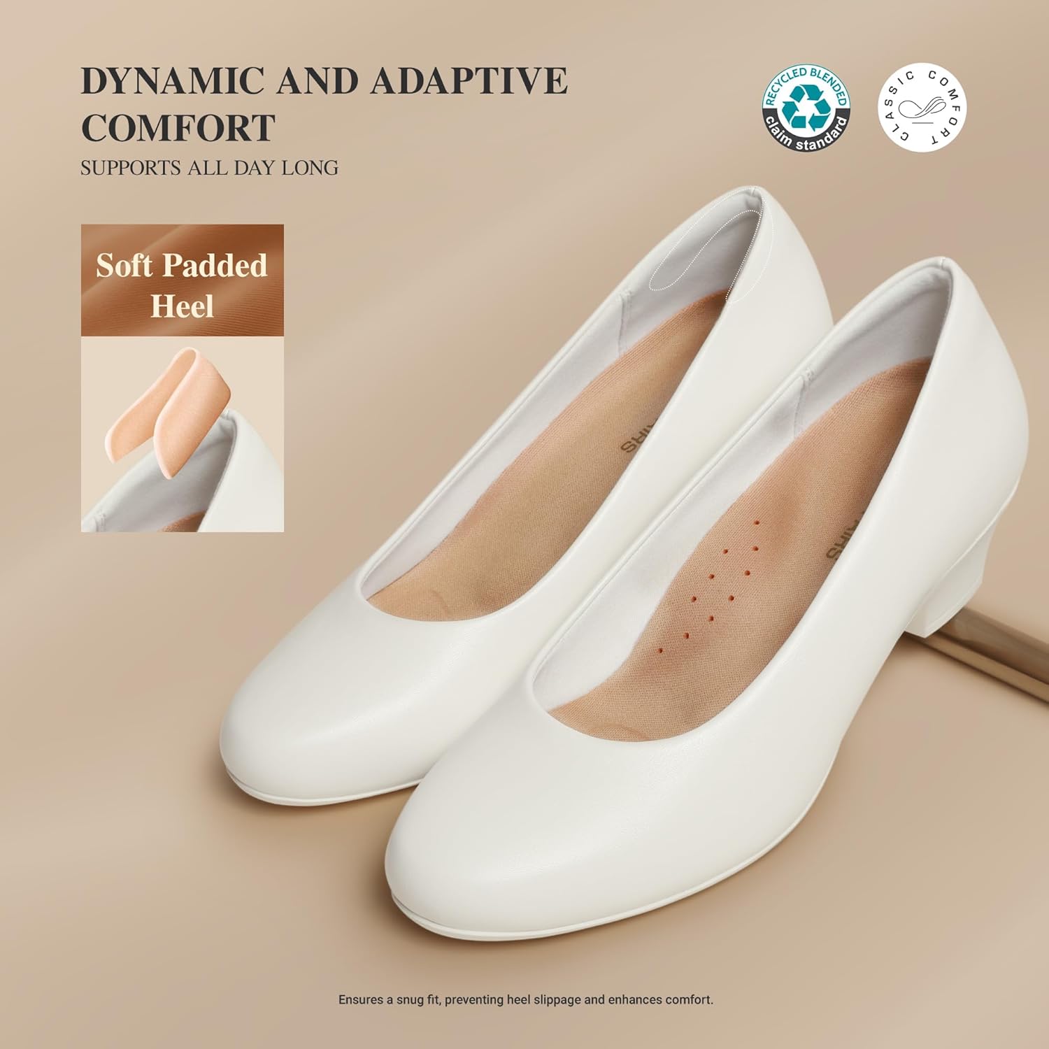 DREAM PAIRS Women's Chunky Closed Toe Dress Low Block Heels Comfortable Slip On Work Pumps Wedding Casual Shoes - Image 5