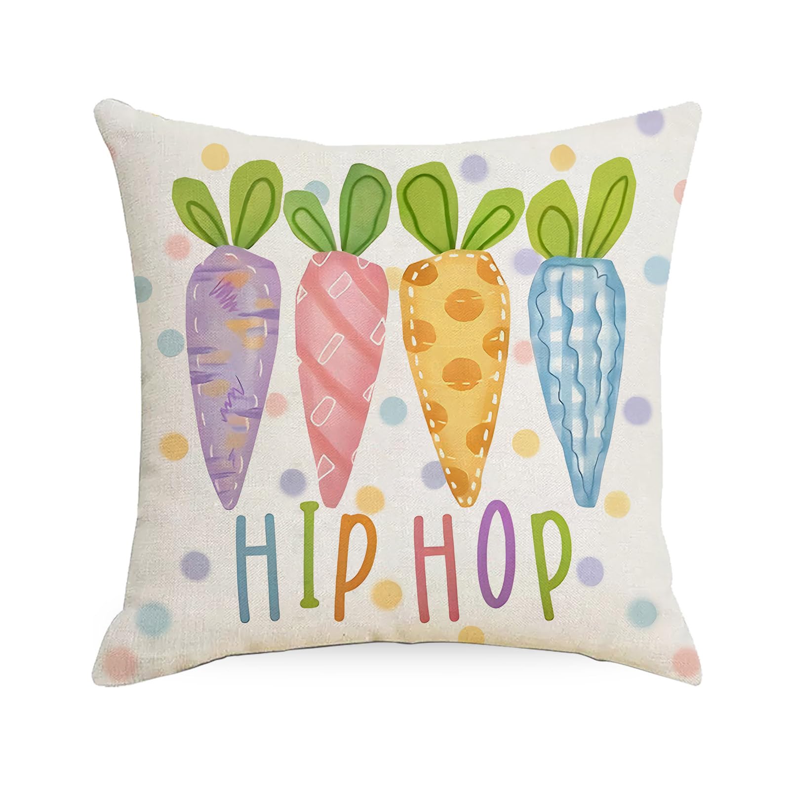 Elnwnnkc Decorative Pillowcase Easter Themed Colorful Pillow Slipcover for Home Decoration and Holiday Time Easter Pillowcase