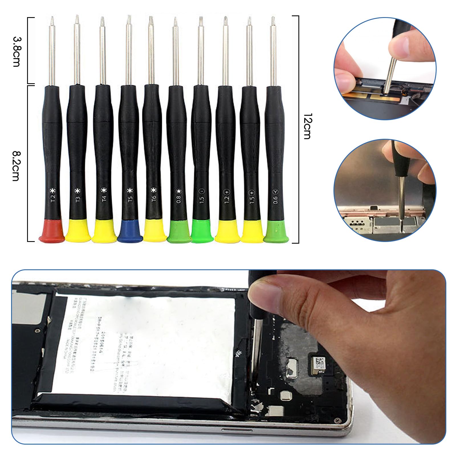 32 Pcs Mobile Phone Repair Tool Kit, Professional Repair Screwdriver, Open Repairing Disassembly Tools for Smartphone iPad PSP Screen - Image 3