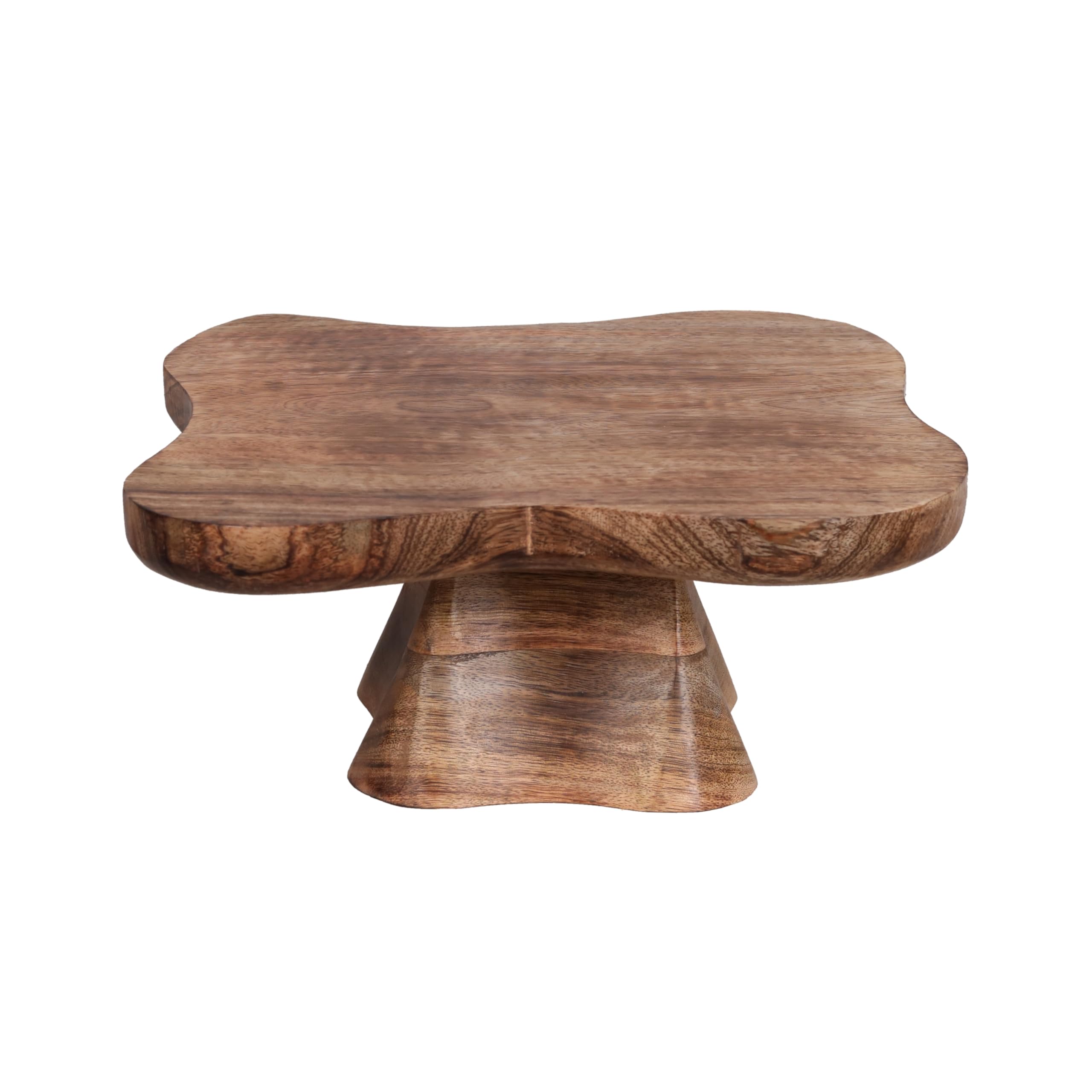 Divit Shilp Natural Wooden Tray, Serving Bowl for Salad, Veggies and Fruits, Large Deep Tray for Family, Party. (Pot Stand)